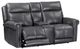 Flexsteel® Alexander Weathered Gray Power Reclining Loveseat with Console, Power Headrest and Lumbar-2