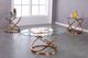 Brassex Inc. Rose Gold 3-Piece Coffee Table Set-1