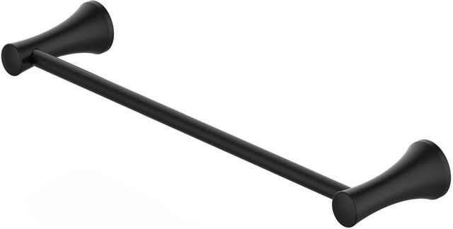 American Standard Transitional Matte Black 18" Towel Bar-1