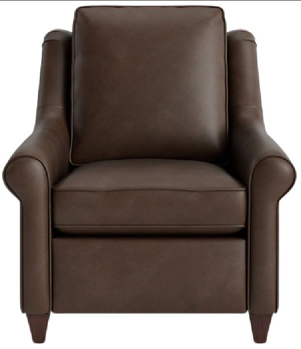 Bassett® Furniture Customizable Magnificent Motion Leather Roll Arm Power Wall Recliner-1