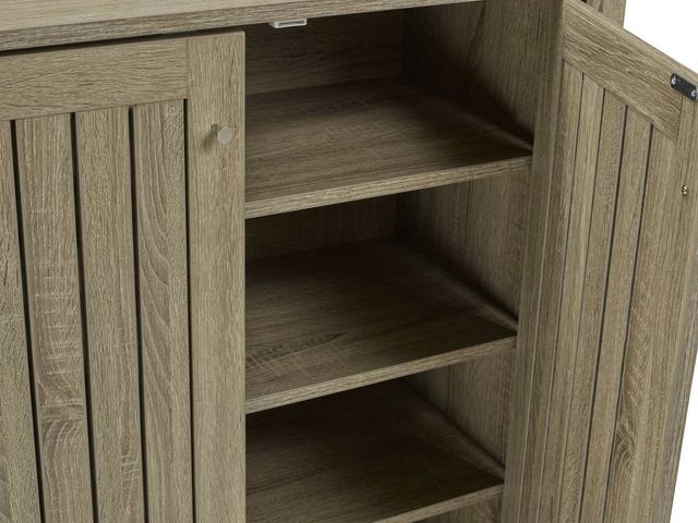 Brassex Inc. Dark Taupe Shoe Cabinet-1