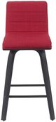 Armen Living Vienna 3-Piece Black Brushed/Red Swivel Counter Stool Set-2