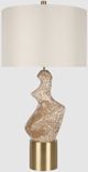 Classy Living 2-Piece Sculpted Elegance Cream/Gold/Tan Table Lamp Set-0