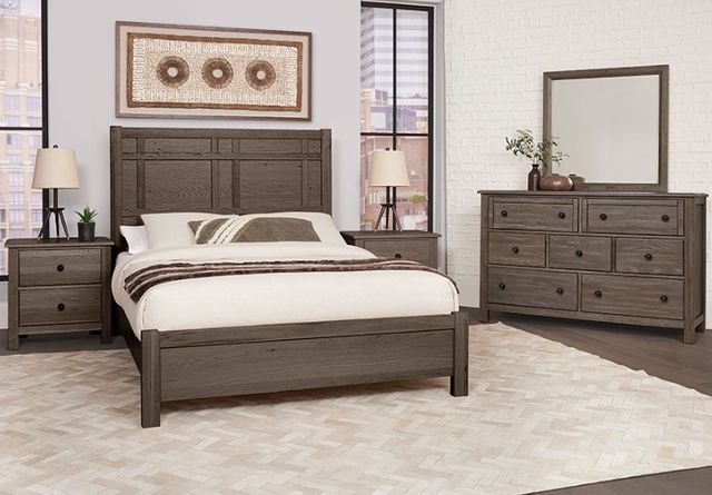 Artisan & Post by Vaughan-Bassett Driftwood Gray Architectural Queen Panel Bed-1