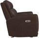 Flexsteel® Alister Burnt Umber Power Gliding Recliner Loveseat with Console-2