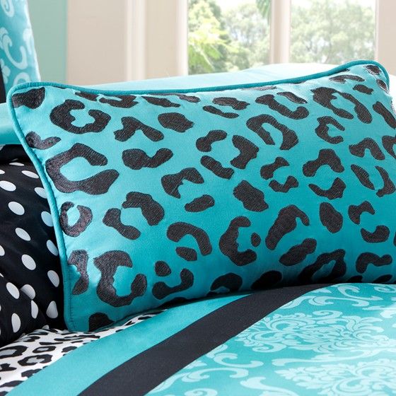 Olliix by Mi Zone Chloe Teal King/California King Comforter Set-3