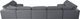 Meridian Furniture Serene 7-Piece Grey Deluxe Cloud Modular Sectional Set-1