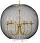 YHD Baron Antique Brass/Matte Black 6-Light Chandelier-2