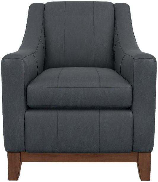 Best® Home Furnishings Customizable Mariko Leather Club Chair with Dark Walnut Legs-1
