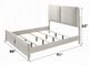 ACME Furniture Laveda Light Gray/Pearl White Eastern King Upholstered Panel Bed-2