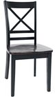 Jofran Inc. Asbury Park Autumn Brown/Black X Back Chair-0