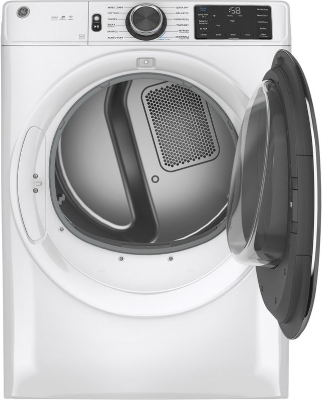 GE® 7.8 Cu. Ft. White Smart Front Load Electric Dryer-1