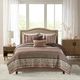 Olliix by Madison Park Red King/California King Princeton 5 Piece Reversible Jacquard Coverlet Set-4