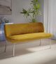Modus Furniture Fomo Pineapple/Stainless Steel Upholstered Settee-1