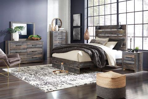 Signature Design by Ashley® Drystan 2-Piece Multi-Colored Queen Bookcase Bed Set-3