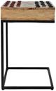 Jofran Inc. Global Archive Fairchild Brown Checkerboard C-Table with Black Base-3