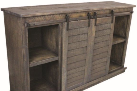 American Heartland Manufacturing Rustic Tall Provincial Shutter TV Stand-1