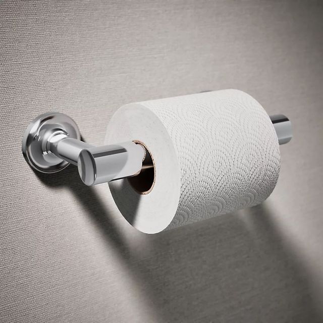 KOHLER® Purist® Polished Chrome Pivoting Toilet Paper Holder-1