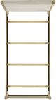 Elements International Jonas Natural/White Twin Upholstered Panel Bed-4
