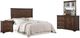 ACME Furniture Franklin 4-Piece Brushed Walnut Full Bedroom Set-0