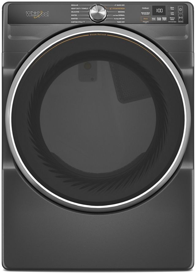 Whirlpool® 7.4 Cu. Ft. Volcano Black Front Load Gas Dryer