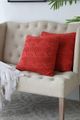 A & B Home Orange 18"x18" Cable Knit Throw Pillow-3