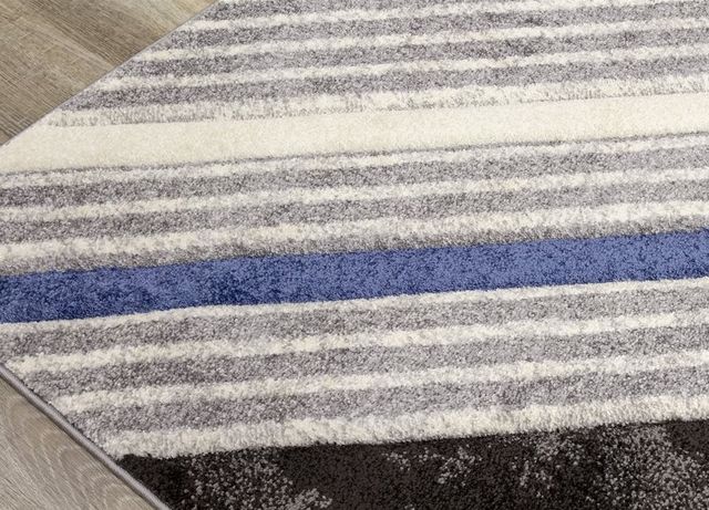 Kalora Interiors Soho Grey Black Blue 3'11" x 5'7" Rug-1