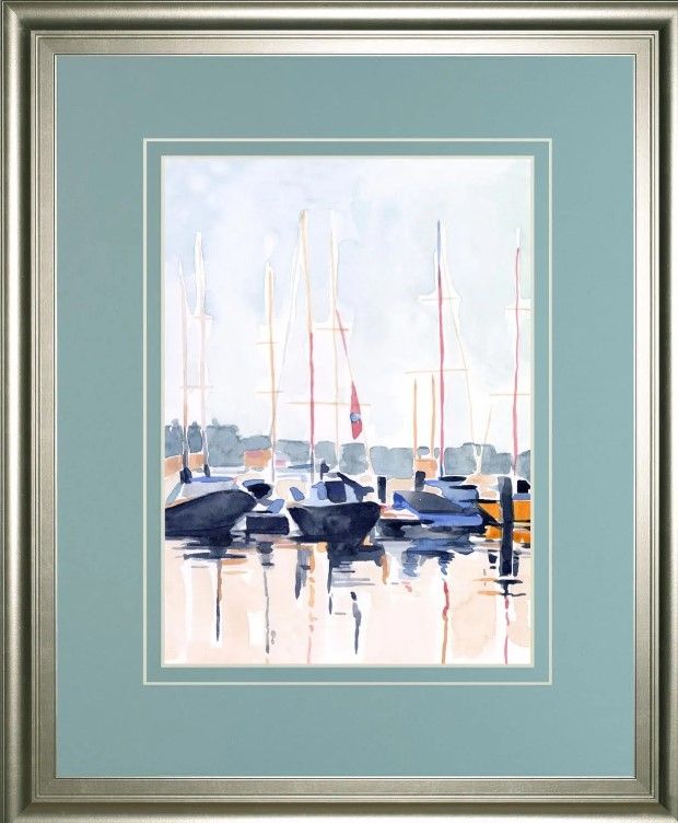 Classy Art Watercolor Boat Club I By Emma Scarvey Wall Art-0