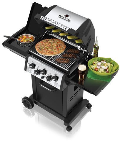 Broil King® Monarch™ 390 Series 3-Burner Black Freestanding Liquid Propane Grill-2