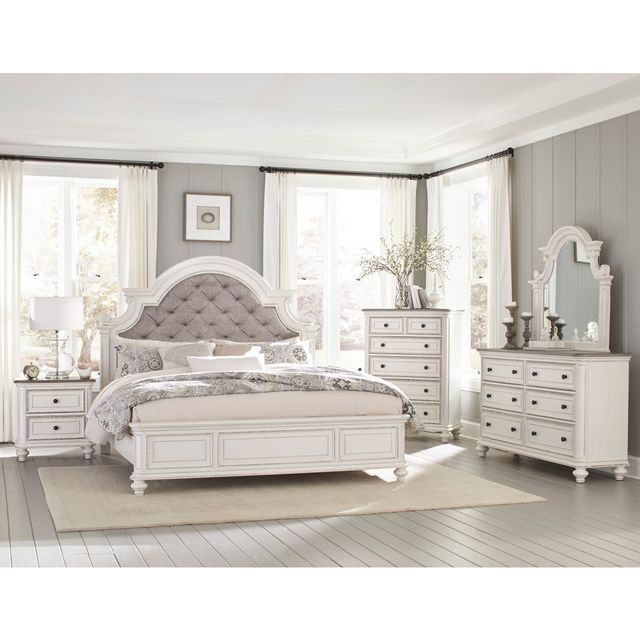 Mazin Furniture Baylesford Antique White Mirror-2