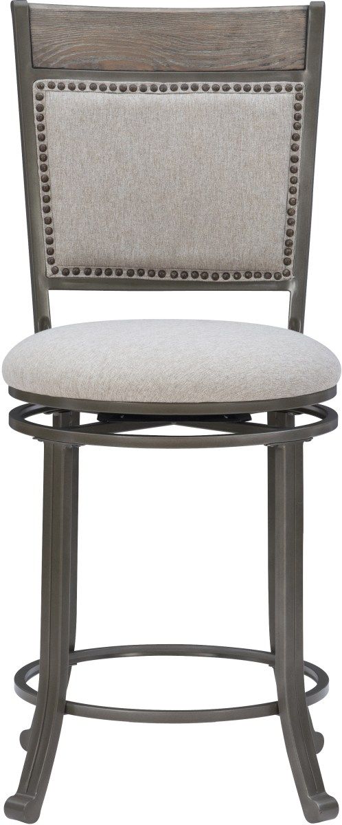 Powell® Franklin Gray/Pewter Counter Stool-3