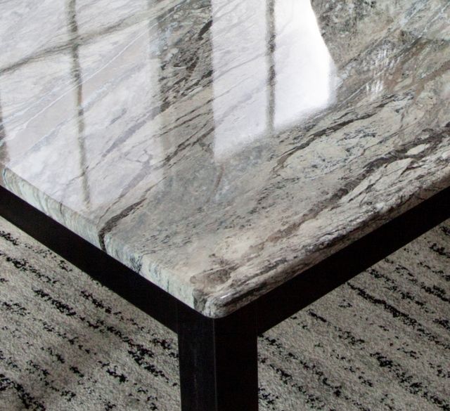 Cramco Julie Faux Marble Top Pub Table with Black Base-3
