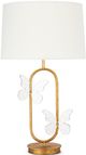 Regina Andrew Monarch Gold Leaf/Natural Oval Table Lamp-0