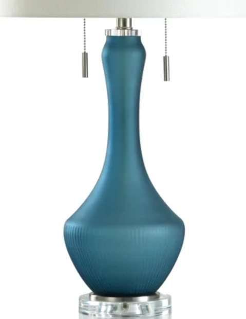 Stylecraft Delphinium Blue/Off-White Table Lamp-2
