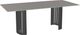 Amisco Customizable Rachel 84" Rectangular Dining Table with 0.5" Taupe Glass Top-0