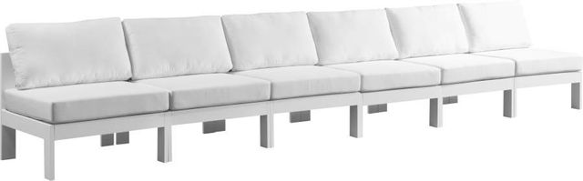 Meridian Furniture Nizuc 6-Piece White Outdoor Patio Modular Sofa-0