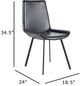 Nest Home Collections Gabriel Black/Gray Dining Chair-3