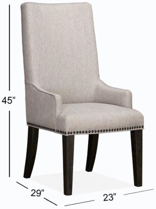 Magnussen Home® Bellamy Peppercorn Upholstered Host Side Chair-1