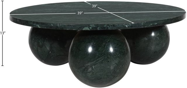 Meridian Furniture Spherical Green Marble Coffee Table-3