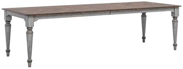 Flexsteel® Plymouth Brown Dining Table with Distressed Graywash Base-3