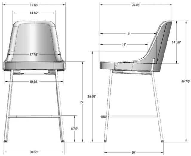 Amisco Customizable Essie Upholstered Counter Stool-2