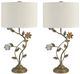 Crestview Collection Bloom 2-Piece Brown Table Lamp Set-0