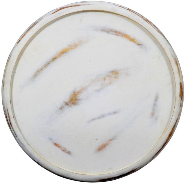 Jofran Inc. Global Archive Decker Antique White Large Drum Table-2