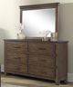 Bernards Danville Brown 6-Drawer Dresser-1