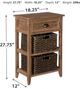 Oslember Light Brown Accent Table-1
