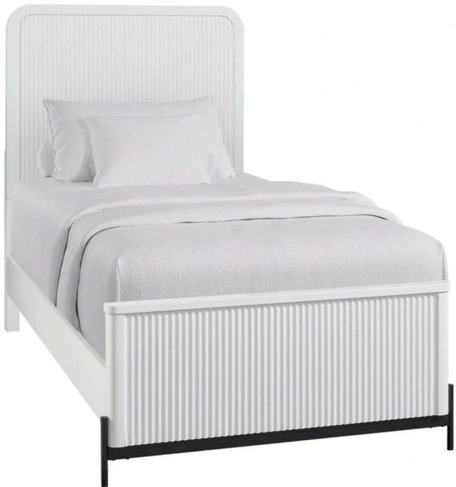 Bernards Stiltz White Twin Youth Panel Bed-0
