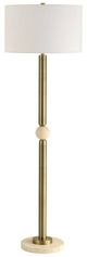 Uttermost® Hudson Gold/Travertine Floor Lamp-3