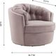 TOV Furniture Eloise Mauve Velvet Swivel Chair-4