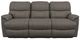 La-Z-Boy® Trouper Gray Leather Power Reclining Sofa with Headrest and Lumbar-1
