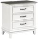 Mazin Furniture Chesterton Antique White/Dark Brown Nightstand-0